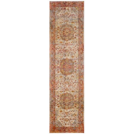 Safavieh 2 ft. 2 in. x 8 ft. Vintage Persian Power Loomed Runner RugSaffron & Cream VTP435P-28